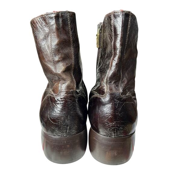 Jo Ghost Men’s Brown Leather Handmade Italian Boots Size 44 US 11 main image 4